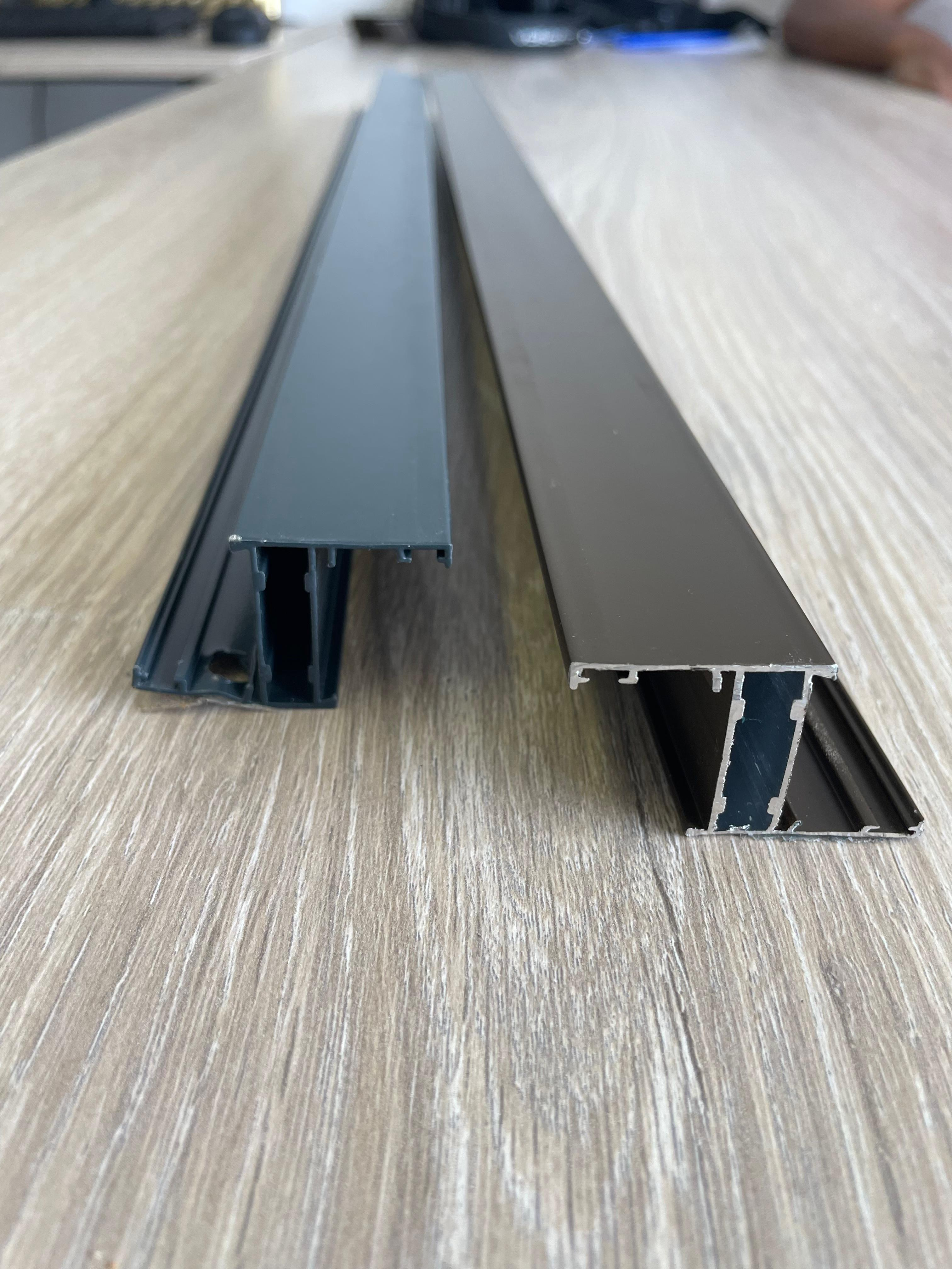 Aluminium extrusion close-up